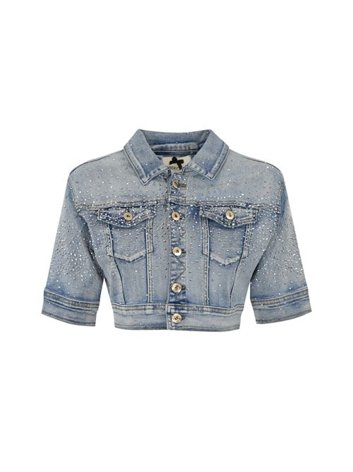 Giubbino in denim con strass NO SECRETS | 251NS206BLEACH